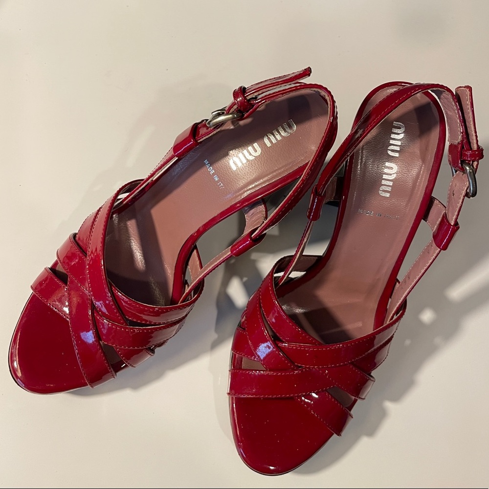 MIU MIU RED sandals